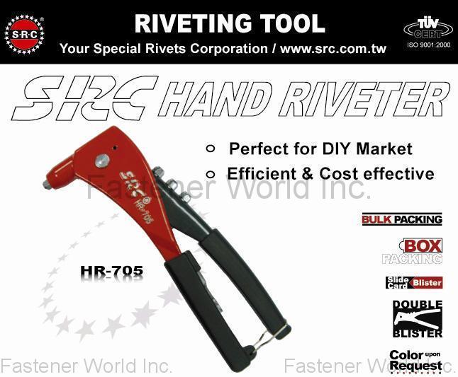 SPECIAL RIVETS CORP. (SRC) , Aluminum Hand Riveter , Hand Riveters SPECIAL RIVETS CORP. (SRC) , Aluminum Hand Riveter , Hand Riveters