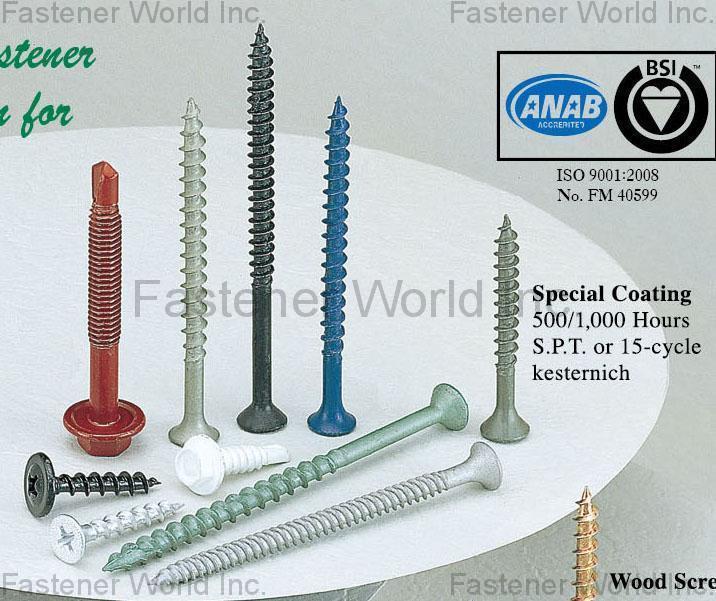 ALEX SCREW INDUSTRIAL CO., LTD.  , Special Coating , Color-coated Screws ALEX SCREW INDUSTRIAL CO., LTD.  , Special Coating , Color-coated Screws