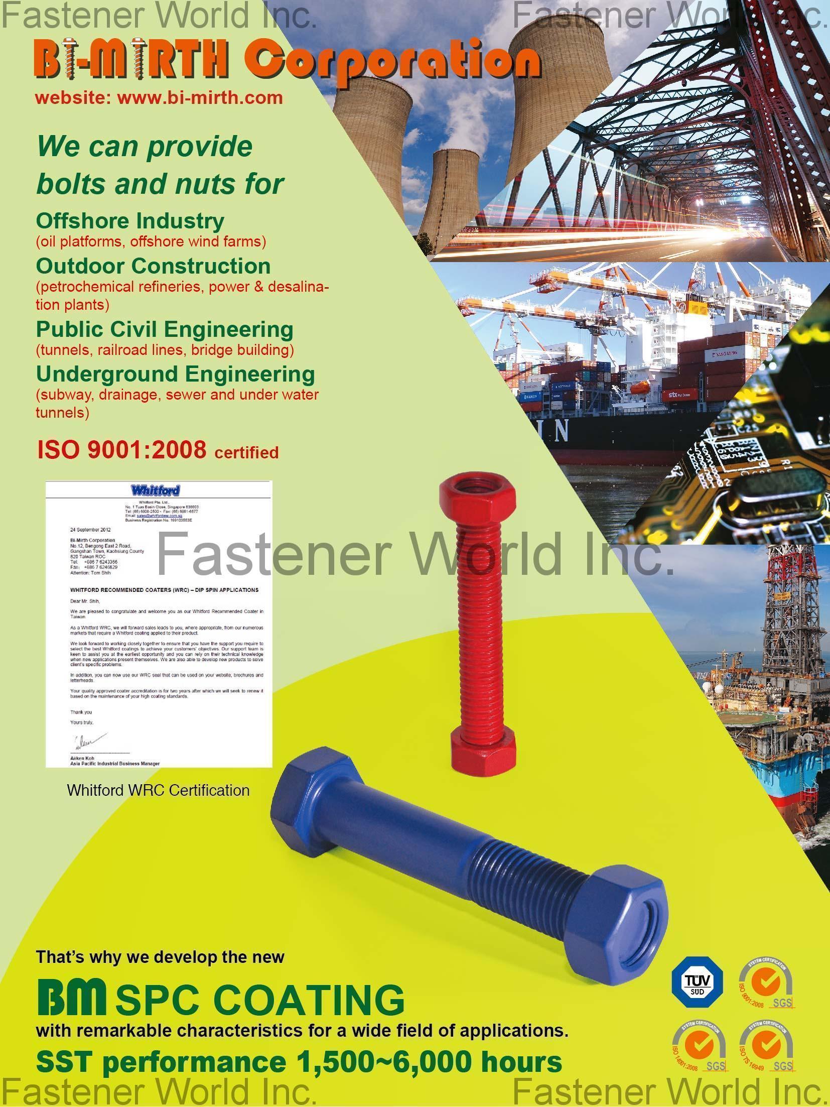 BI-MIRTH CORPORATION , BM SPC Coating , ED Coating BI-MIRTH CORPORATION , BM SPC Coating , ED Coating