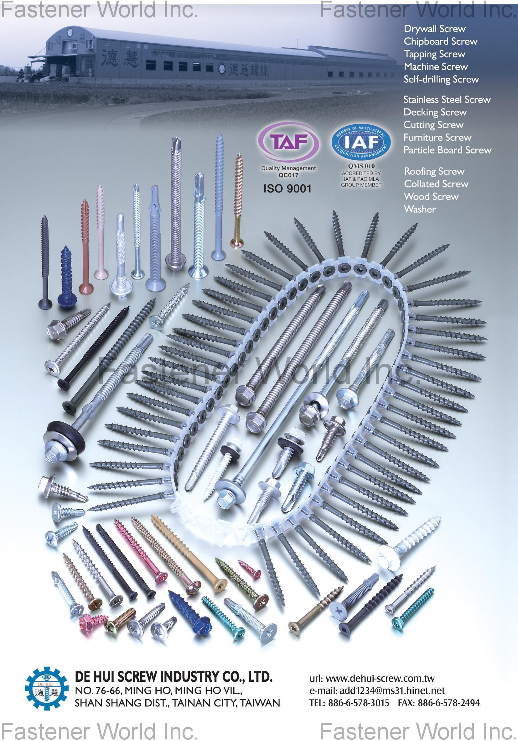 DE HUI Screw Industry Co., Ltd , Screws for buildings , All Kinds Of Building Materials And Accessories DE HUI Screw Industry Co., Ltd , Screws for buildings , All Kinds Of Building Materials And Accessories