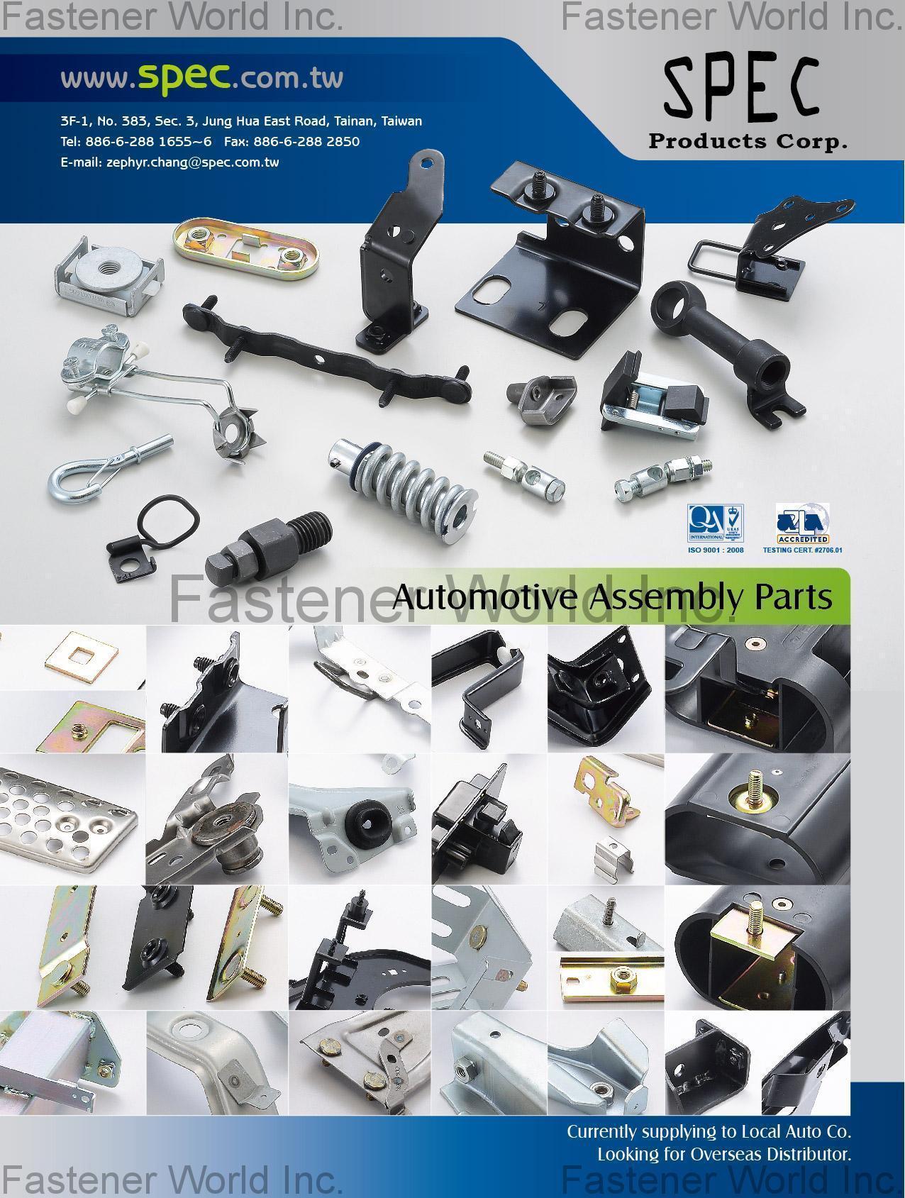 SPEC PRODUCTS CORP. , Automotive Assembly Parts , Automotive Parts SPEC PRODUCTS CORP. , Automotive Assembly Parts , Automotive Parts