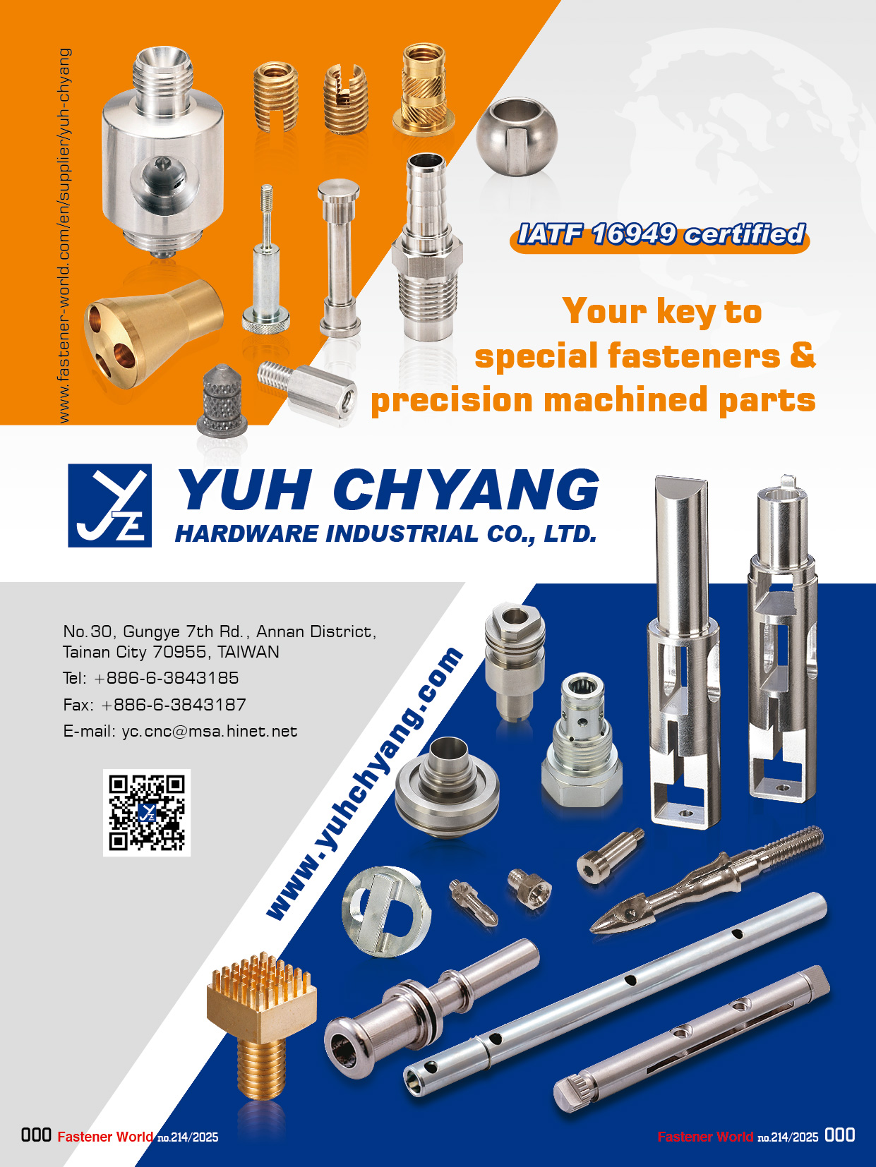 YUH CHYANG HARDWARE INDUSTRIAL CO., LTD. , Manufacturer of Special Fasteners & Precision Machined Parts , Cnc Machining Parts YUH CHYANG HARDWARE INDUSTRIAL CO., LTD. , Manufacturer of Special Fasteners & Precision Machined Parts , Cnc Machining Parts