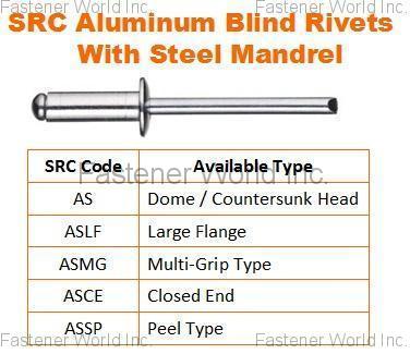 SPECIAL RIVETS CORP. (SRC) , Aluminum Blind Rivets , Aluminum Rivets SPECIAL RIVETS CORP. (SRC) , Aluminum Blind Rivets , Aluminum Rivets
