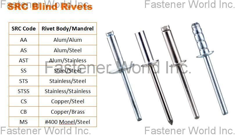SPECIAL RIVETS CORP. (SRC) , Blind Rivets , Blind Rivets SPECIAL RIVETS CORP. (SRC) , Blind Rivets , Blind Rivets