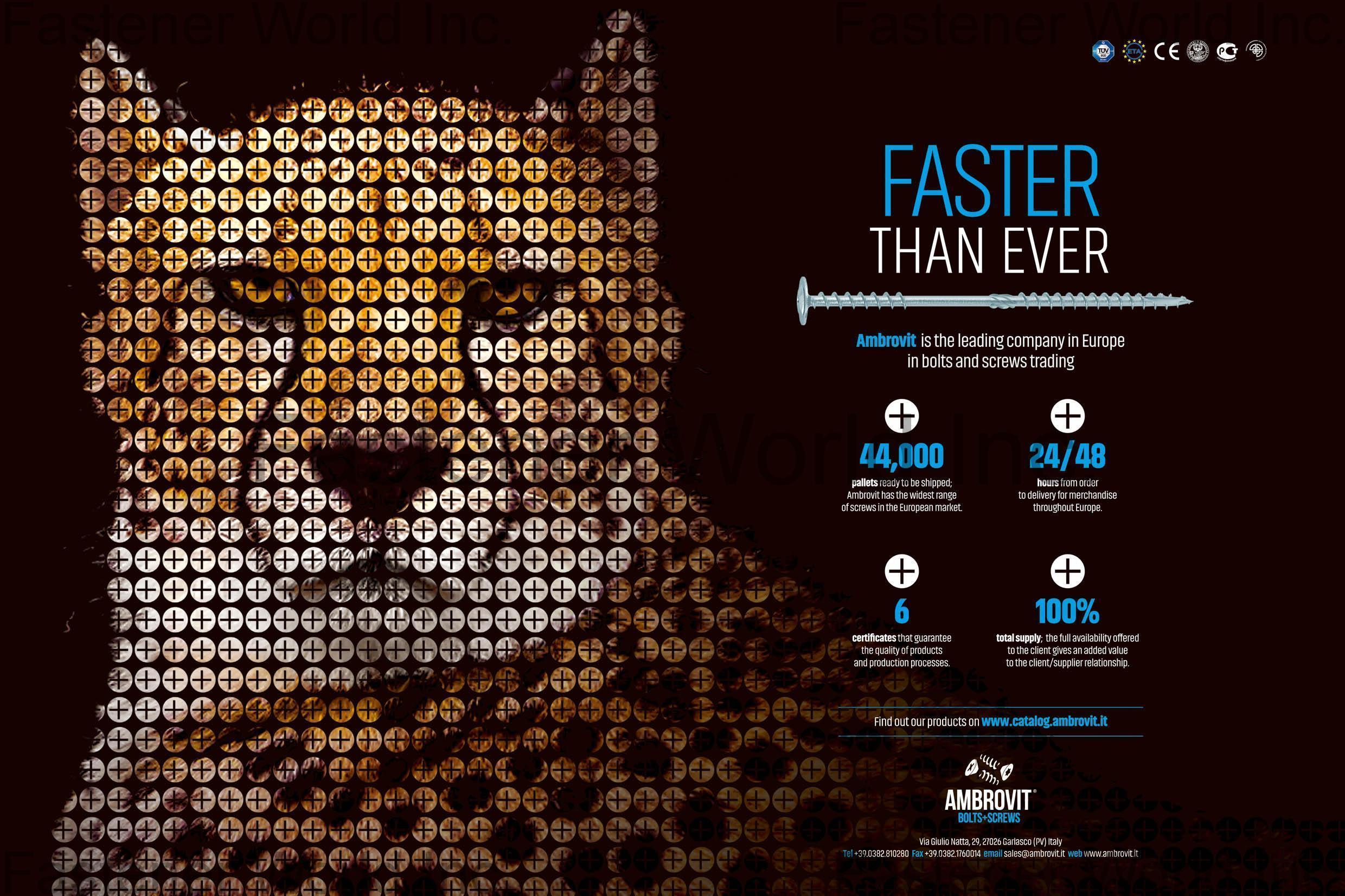 AMBROVIT S.P.A. , Bolts and Screws , Lag Screws AMBROVIT S.P.A. , Bolts and Screws , Lag Screws
