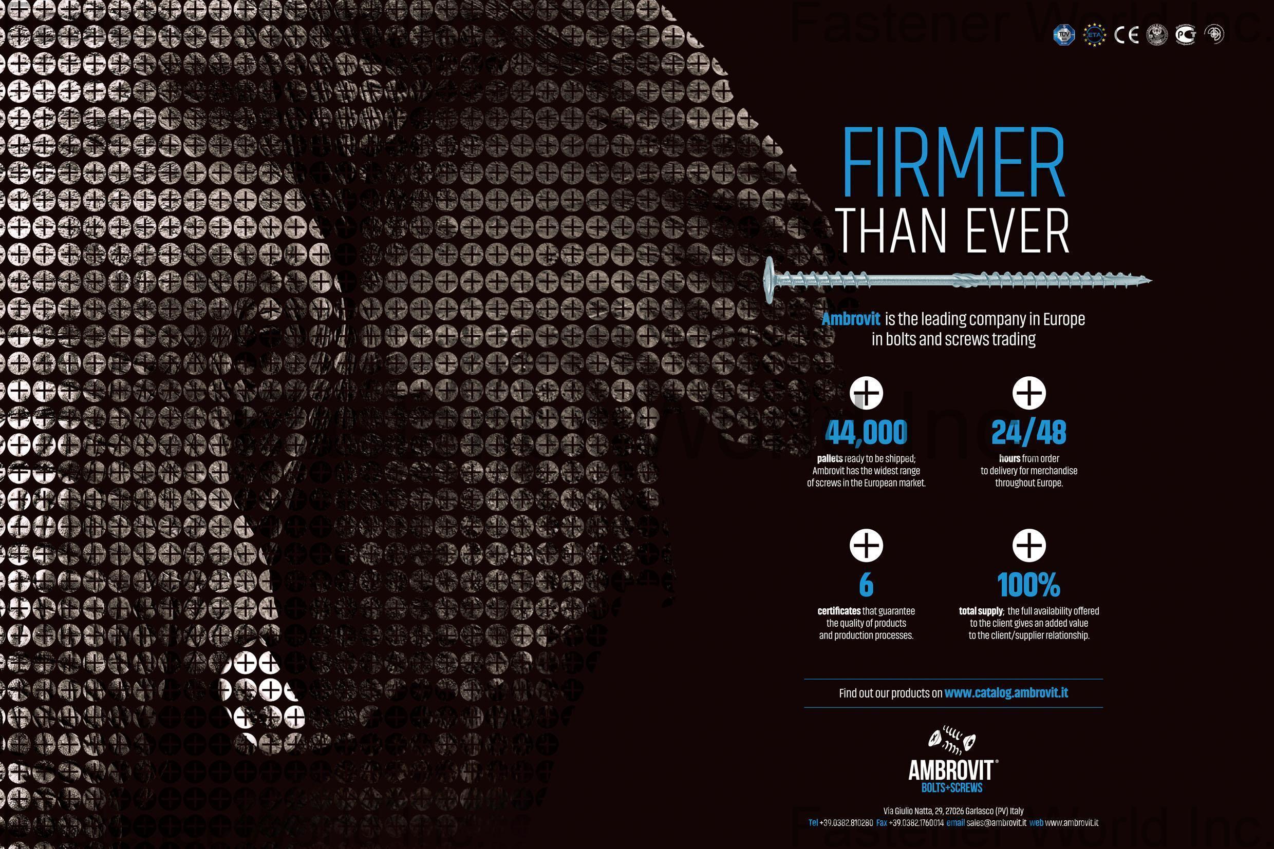 AMBROVIT S.P.A. , Bolts and Screws , All Kinds of Screws AMBROVIT S.P.A. , Bolts and Screws , All Kinds of Screws