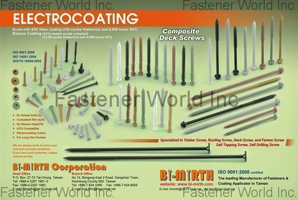 BI-MIRTH CORPORATION , Electrocoating , ED Coating BI-MIRTH CORPORATION , Electrocoating , ED Coating