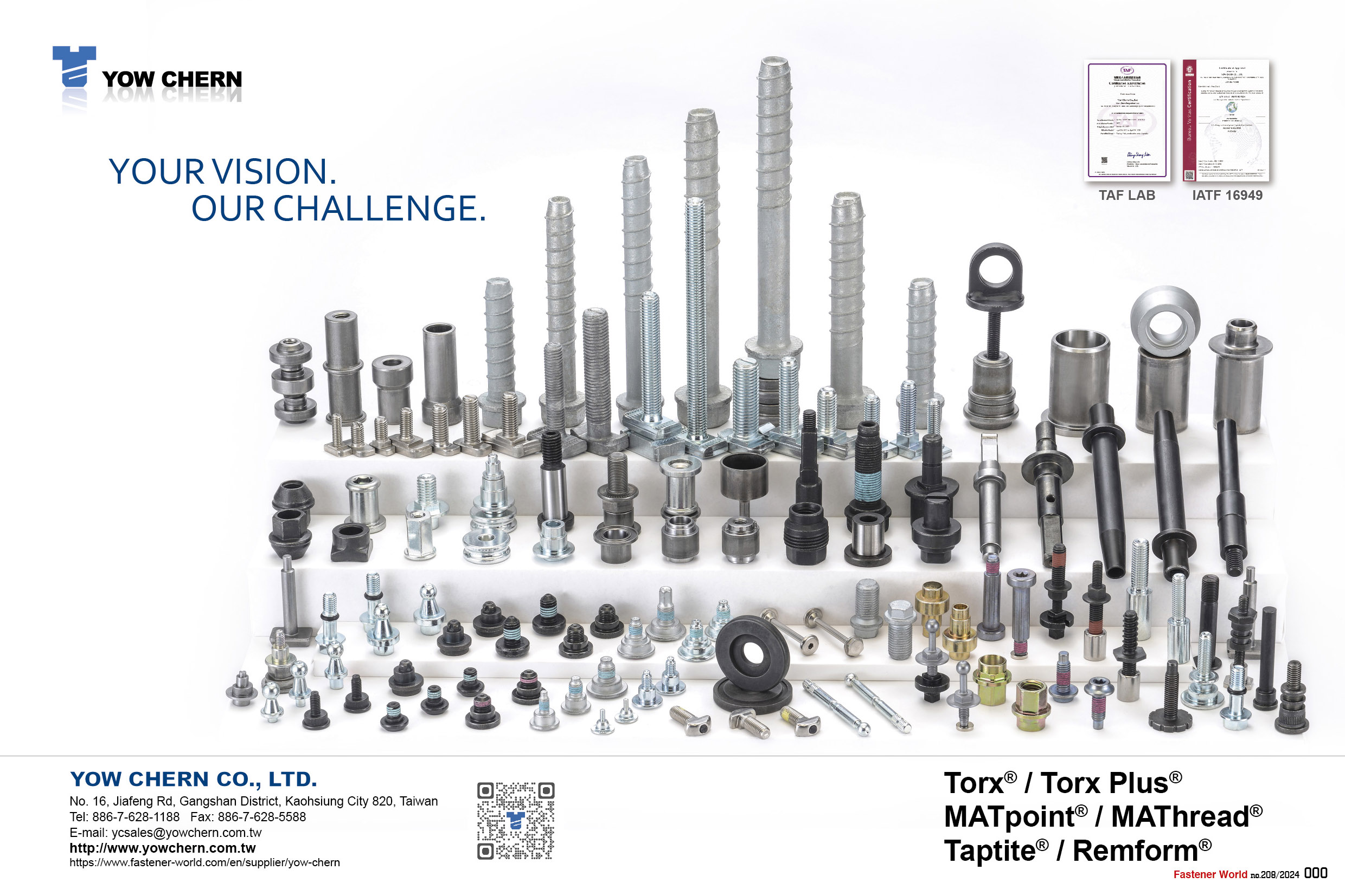 YOW CHERN CO., LTD. , Nuts, Bolts, Special Components & Industrial Parts (MATHREAD & MATpoint & Torx & Torx Plus) , Special Parts YOW CHERN CO., LTD. , Nuts, Bolts, Special Components & Industrial Parts (MATHREAD & MATpoint & Torx & Torx Plus) , Special Parts