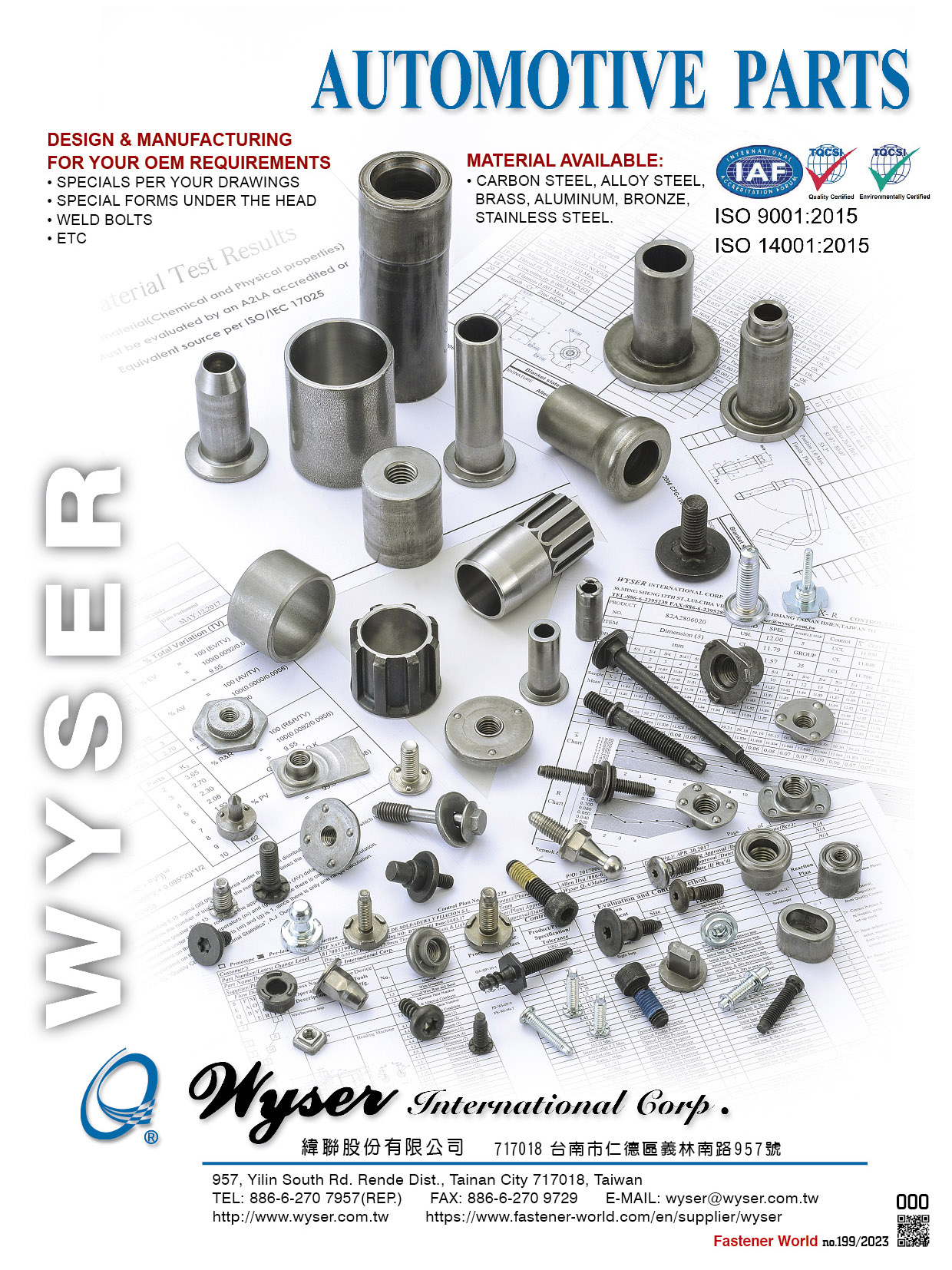 WYSER INTERNATIONAL CORP. , Automotive Parts , Automotive Parts WYSER INTERNATIONAL CORP. , Automotive Parts , Automotive Parts