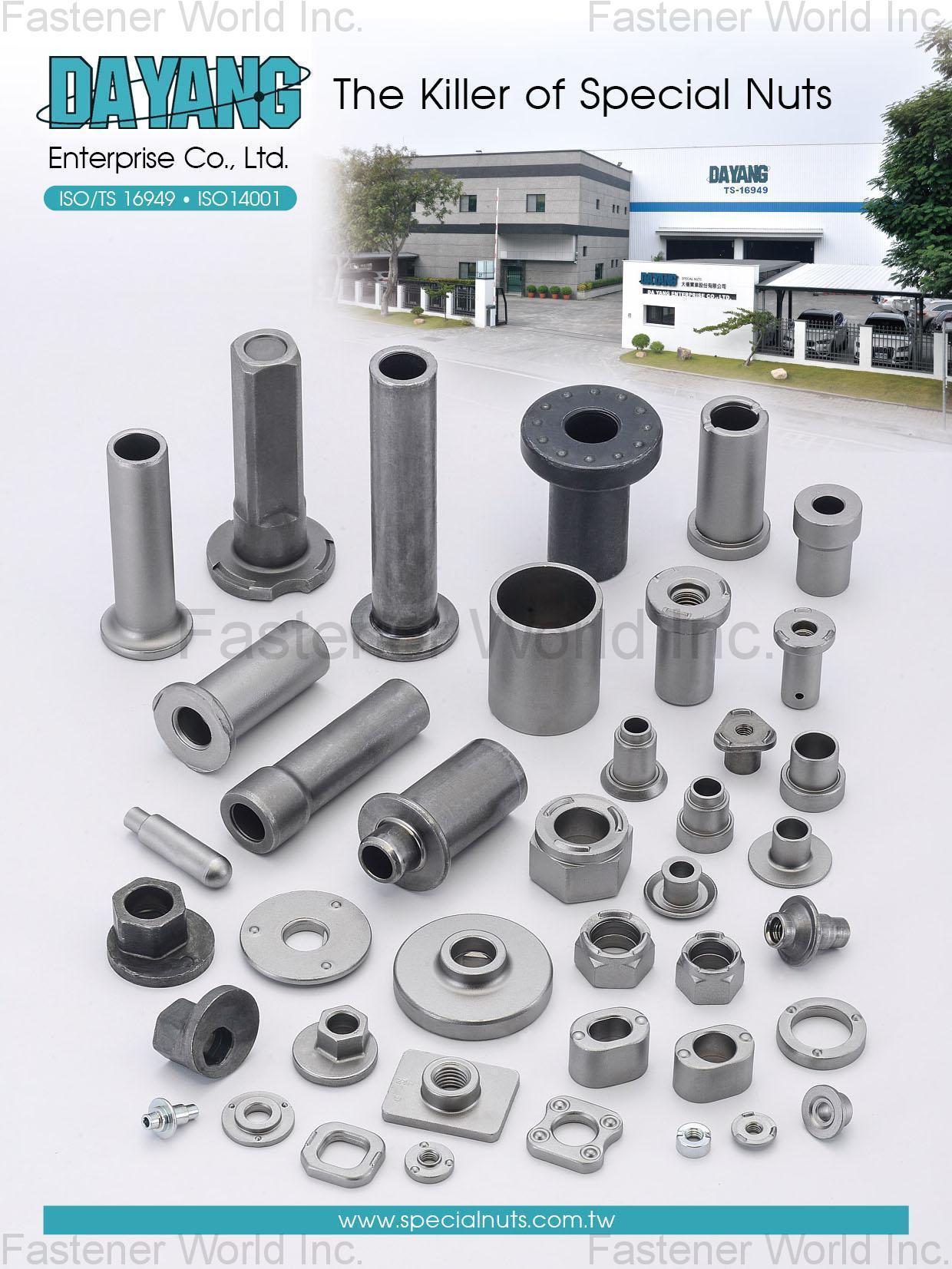 Da Yang Enterprise Co., Ltd. , SPECIAL PARTS, WELD NUTS, T-NUTS, TUBES, SPECIAL RIVETS Da Yang Enterprise Co., Ltd. , SPECIAL PARTS, WELD NUTS, T-NUTS, TUBES, SPECIAL RIVETS