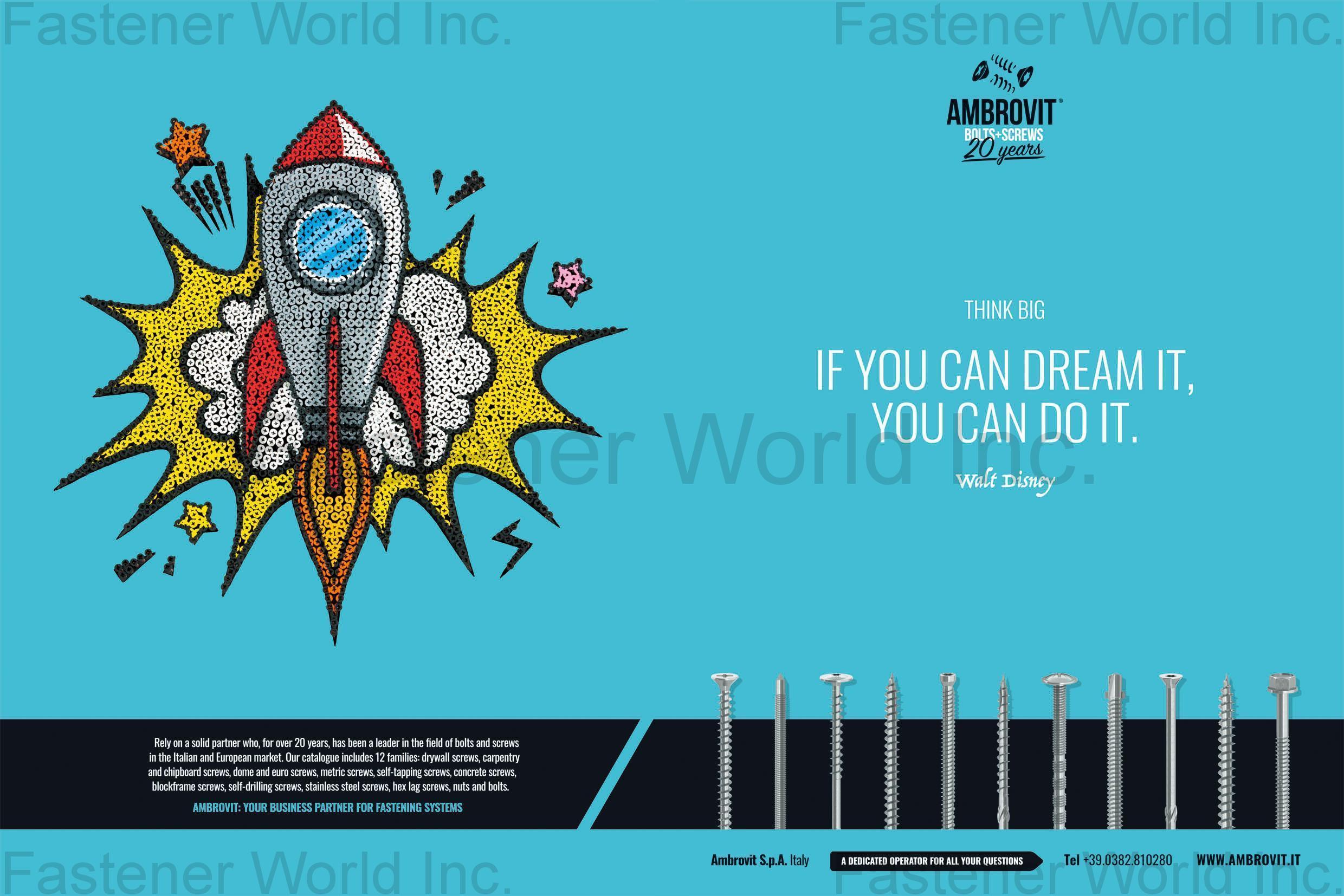 AMBROVIT S.P.A. , Bolts and Screws , All Kinds of Screws AMBROVIT S.P.A. , Bolts and Screws , All Kinds of Screws