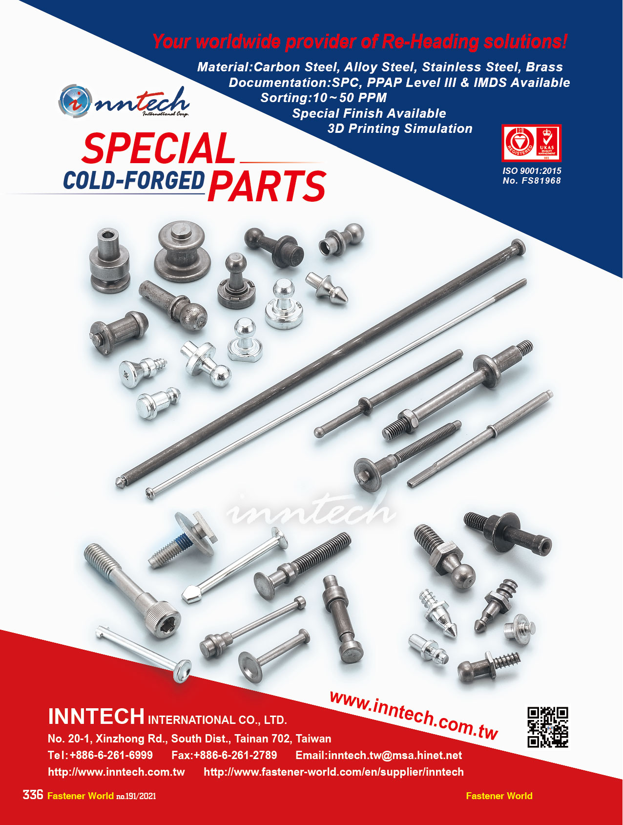 INNTECH INTERNATIONAL CO., LTD. , OEM Quality Fasteners, Precision Turning, Metal Stamping, Patent, Open Die, Casting, Plastic Injection Molding, Metal Injection Molding, Powder Metal, Glass To Metal Seal, Wire Form, Second Operation, Spring, Assembly , Special Cold / Hot Forming Parts INNTECH INTERNATIONAL CO., LTD. , OEM Quality Fasteners, Precision Turning, Metal Stamping, Patent, Open Die, Casting, Plastic Injection Molding, Metal Injection Molding, Powder Metal, Glass To Metal Seal, Wire Form, Second Operation, Spring, Assembly , Special Cold / Hot Forming Parts
