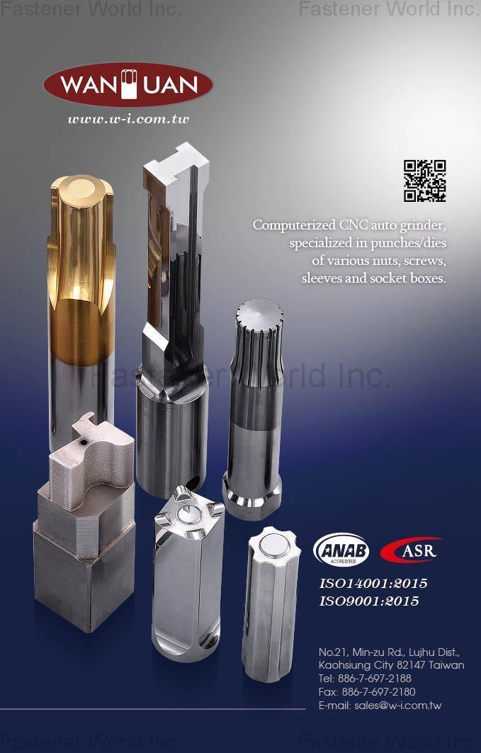 WAN IUAN ENTERPRISE CO., LTD. , Second Punch, Polygon Punch, Customize Punch, Round Punches Pins, Screw Dies, Carbide Punch, Round Punch, Machine Parts , Punches WAN IUAN ENTERPRISE CO., LTD. , Second Punch, Polygon Punch, Customize Punch, Round Punches Pins, Screw Dies, Carbide Punch, Round Punch, Machine Parts , Punches