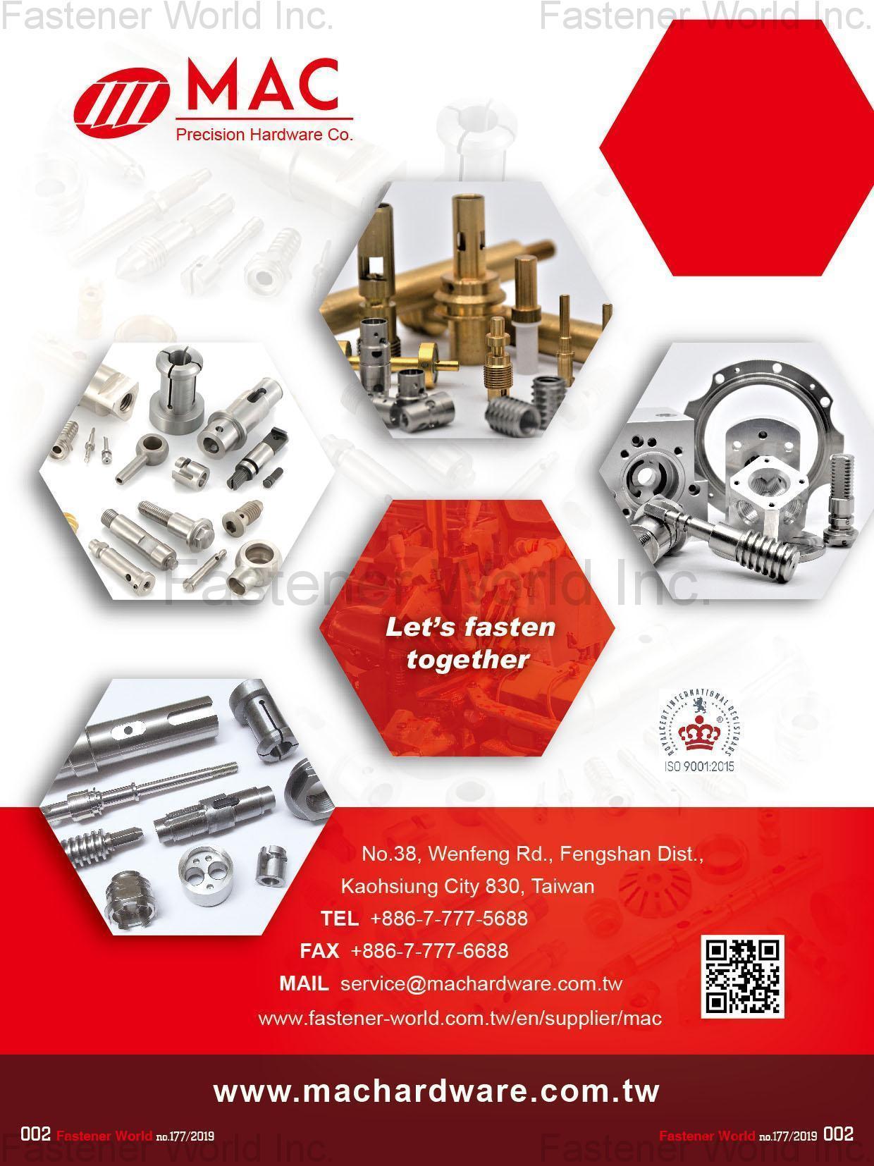 MAC PRECISION HARDWARE CO. , precision CNC parts / Machining parts and related parts , CNC parts, CNC lathe MAC PRECISION HARDWARE CO. , precision CNC parts / Machining parts and related parts , CNC parts, CNC lathe