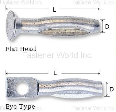 HWALLY PRODUCTS CO., LTD. , NO.504 STEEL SPLIT DRIVE ANCHOR , Anchors HWALLY PRODUCTS CO., LTD. , NO.504 STEEL SPLIT DRIVE ANCHOR , Anchors