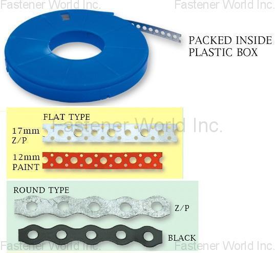 HWALLY PRODUCTS CO., LTD. , NO.412 PERFORATED BANDING STRAP , Ceiling Anchors HWALLY PRODUCTS CO., LTD. , NO.412 PERFORATED BANDING STRAP , Ceiling Anchors