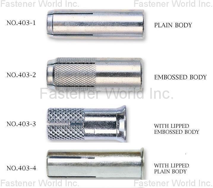 HWALLY PRODUCTS CO., LTD. , NO.403 DROP IN ANCHOR , Expansion Anchors HWALLY PRODUCTS CO., LTD. , NO.403 DROP IN ANCHOR , Expansion Anchors