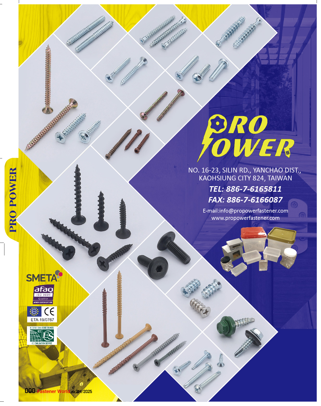 PRO POWER CO., LTD. , DECK SCREW,EURO SCREW, CHIPBOARD SCREW, PARTICLE BOARD SCREW, SELF DRILLING SCREW, SELF TAPPING SCREW, DRYWALL SCREW, CONFIRMAT SCREW, SLEEVE SCREW, MACHINE SCREW, JOINT CONNECTOR BOLT, BREAK-OFF MACHINE SCREW, SLEEVE NUT, SHELF SUPPORT(PIN) , Self-drilling Screws PRO POWER CO., LTD. , DECK SCREW,EURO SCREW, CHIPBOARD SCREW, PARTICLE BOARD SCREW, SELF DRILLING SCREW, SELF TAPPING SCREW, DRYWALL SCREW, CONFIRMAT SCREW, SLEEVE SCREW, MACHINE SCREW, JOINT CONNECTOR BOLT, BREAK-OFF MACHINE SCREW, SLEEVE NUT, SHELF SUPPORT(PIN) , Self-drilling Screws
