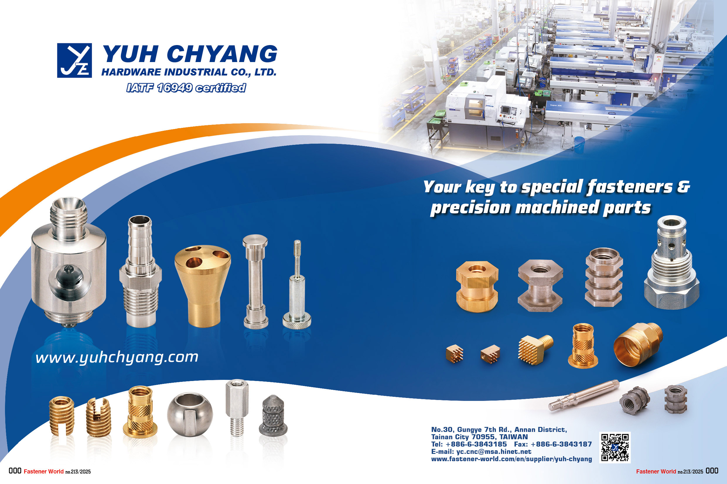 YUH CHYANG HARDWARE INDUSTRIAL CO., LTD. , Manufacturer of Special Fasteners & Precision Machined Parts , Cnc Machining Parts YUH CHYANG HARDWARE INDUSTRIAL CO., LTD. , Manufacturer of Special Fasteners & Precision Machined Parts , Cnc Machining Parts