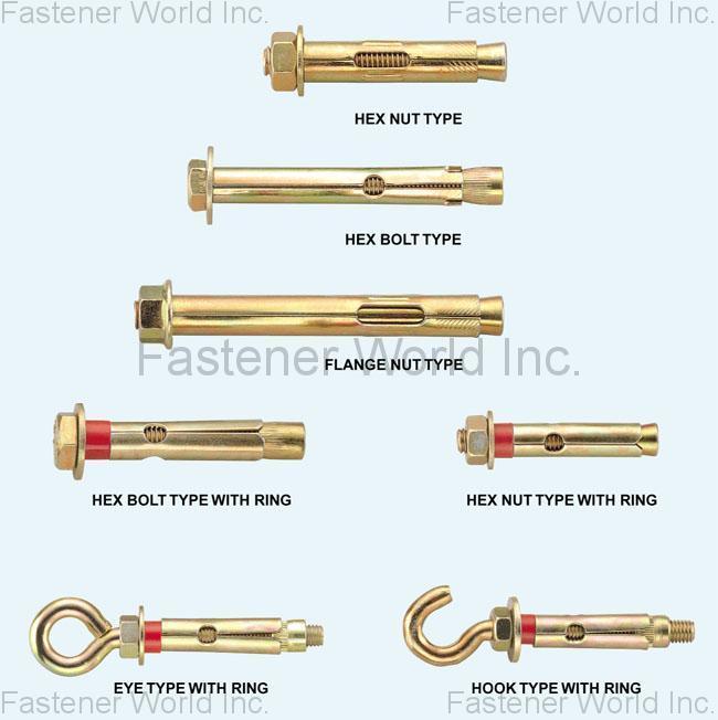 TSENG WIN TRADING CO., LTD. / ORIENTAL MULTIPLE ENTERPRISE LTD. , Hex Nut Type, Hex Bolt Type, Flange Nut Type, Hex Bolt Type With Ring, Hex Nut Type With Ring, Eye Type With Ring, Hook Type Withe Ring , Sleeve Anchors TSENG WIN TRADING CO., LTD. / ORIENTAL MULTIPLE ENTERPRISE LTD. , Hex Nut Type, Hex Bolt Type, Flange Nut Type, Hex Bolt Type With Ring, Hex Nut Type With Ring, Eye Type With Ring, Hook Type Withe Ring , Sleeve Anchors