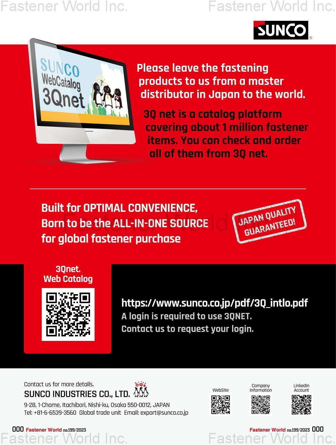 SUNCO INDUSTRIES CO., LTD. JAPAN , 3Qnet SUNCO INDUSTRIES CO., LTD. JAPAN , 3Qnet