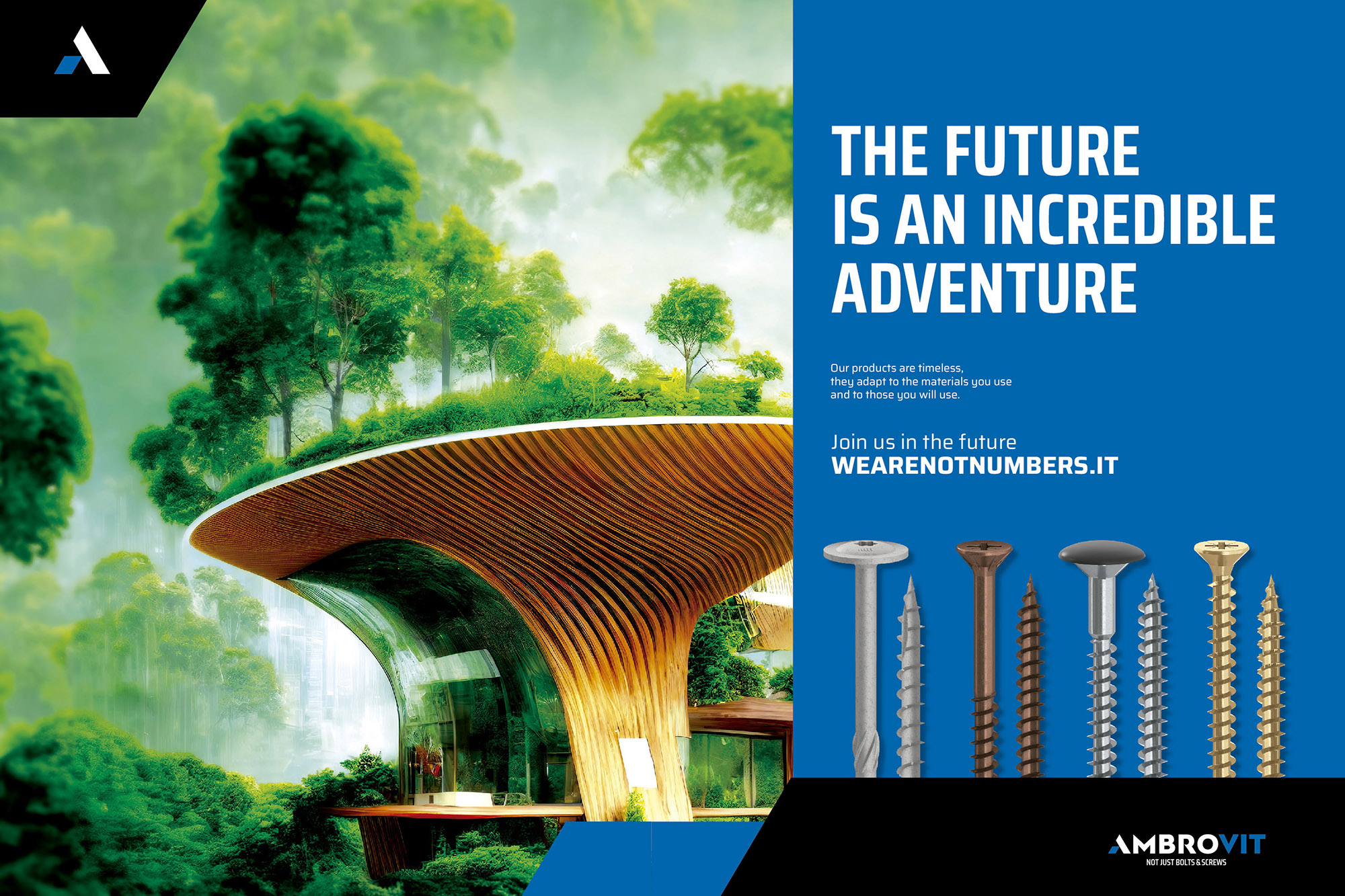 AMBROVIT S.P.A. , Chipboard Screws / Combined Screws / Machine Screws / Wood Screws / Hexagon Head Cap Screws / TRI-LOBULAR Screws / PVC Screws / Self-Tapping Screws / Countersunk Bolts / Hexagon Nuts / Flat Washers / Self-drilling Screws