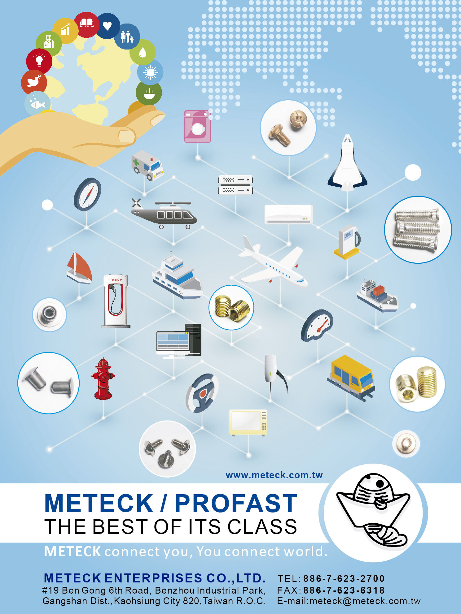 METECK ENTERPRISES CO., LTD. , Automotive Fasteners / Brass Screws & Bolts / Building Fasteners / Drive Screws / Electronic Screws / Fillister Screws / Machine Screws / Screws & Washers Assembled / Security Screws (Tamper Proof Screws) / Self-tapping Screws / Socket Set Screws / Special Screws or Bolts