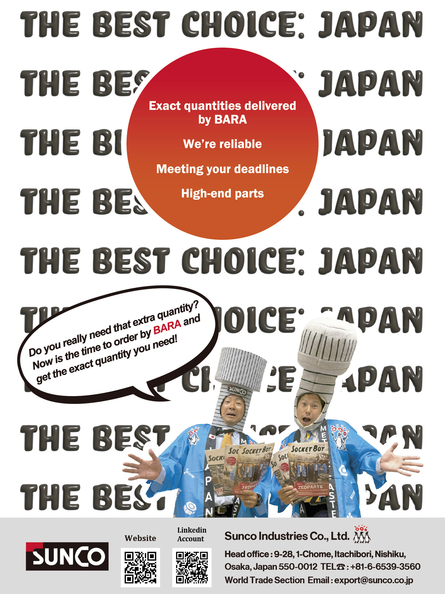 SUNCO INDUSTRIES CO., LTD. JAPAN , JIS Fasteners SUNCO INDUSTRIES CO., LTD. JAPAN , JIS Fasteners