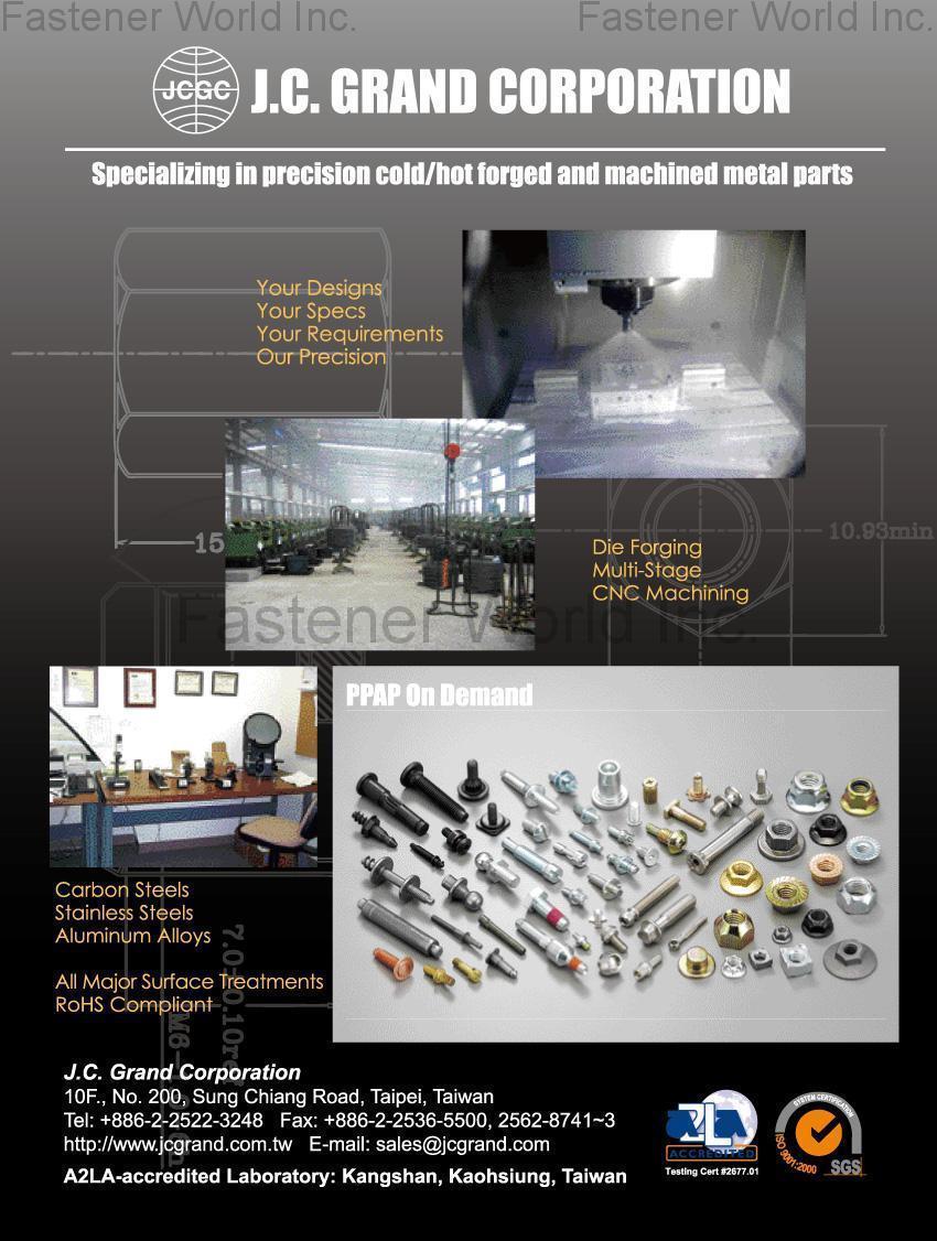 J.C. GRAND CORPORATION (JC) , Screws , All Kinds of Screws J.C. GRAND CORPORATION (JC) , Screws , All Kinds of Screws